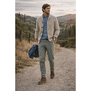 TAYLOR STITCH Green Slim Foundation Pants Trousers   Mens Size 33